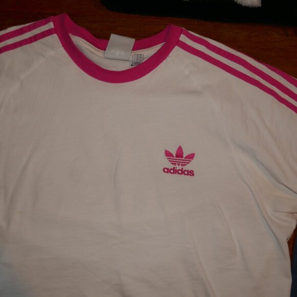 2 Mens Large Adidas SUPER SOFT Logo Faux Fur Firebird Jacket Coat & T Shirt - Picture 3 of 9